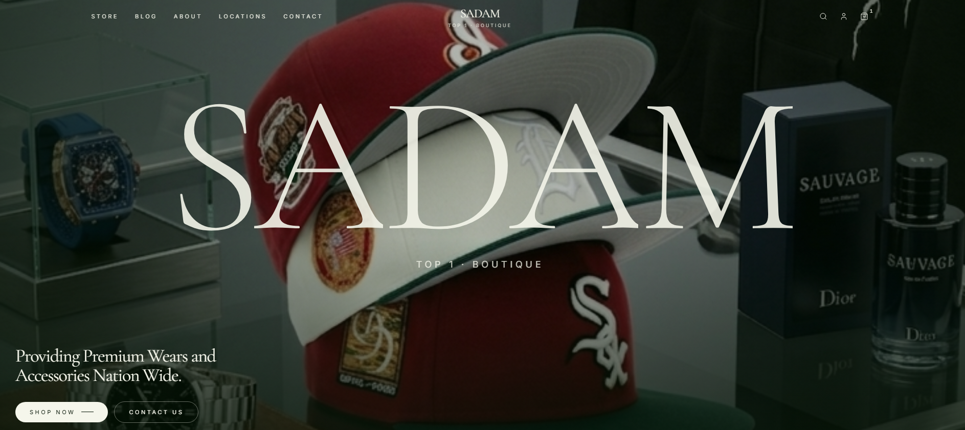 sadamtop1boutique.com website screenshot